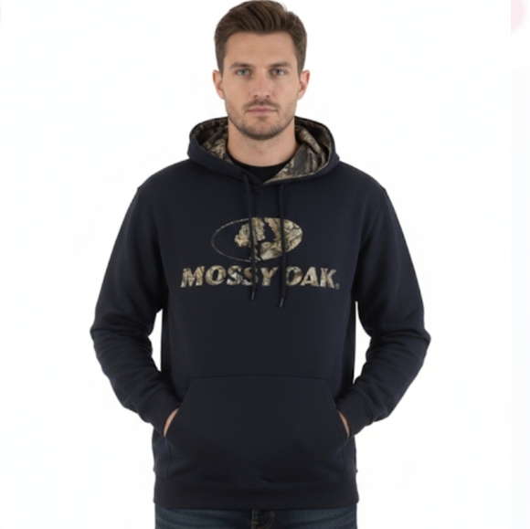 Mossy Oak Black-camo lined Hoodie, size 2X - Picture 1 of 8